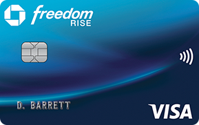 Chase Freedom Rise Card With Sim And Fake Name D. Barrett On Front