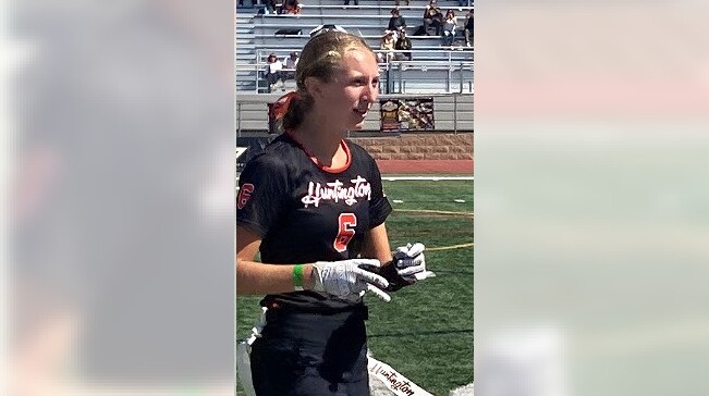 Huntington Beach junior Kelly Reid, who was a top player for the school's girls flag football team, and her father died in a plane crash Thursday, Jan. 2, in Fullerton. (Photo by Dan Albano, Orange County Register/SCNG)