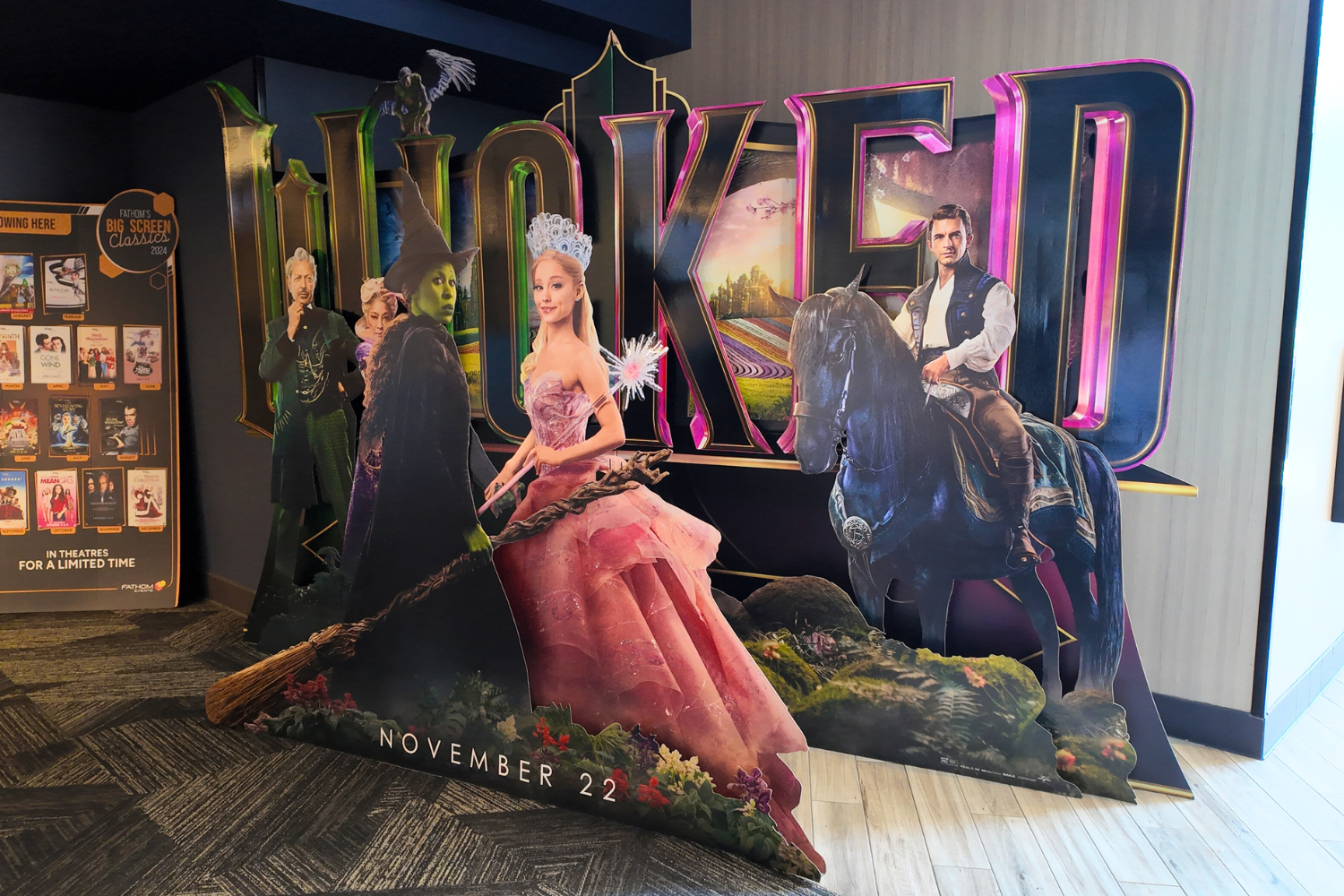 "Wicked" movie display at AMC CityWalk Hollwood. (Photo by Carolyn Burt, SCNG)