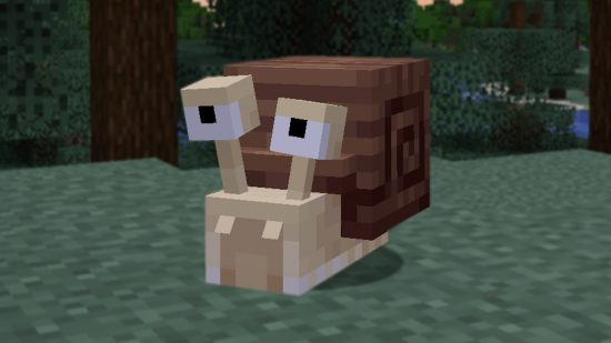 A snail from one of the best Minecraft mods, Spawn.