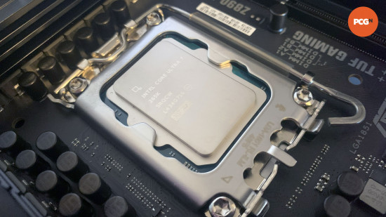 Intel Core Ultra 7 265K review: CPU installed in motherboard