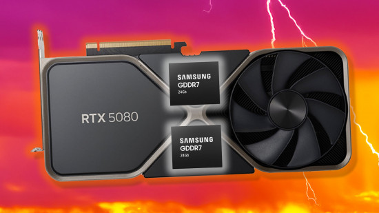 Nvidia GeForce RTX 5080 24GB with Samsung GDDR7 VRAM mockup