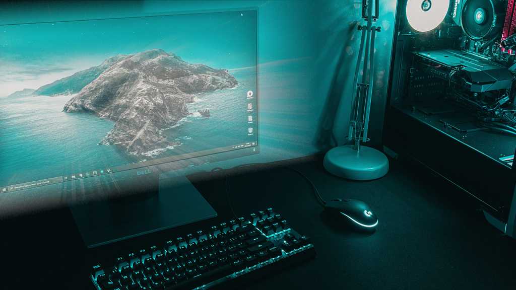 Super bright monitor and desktop PC