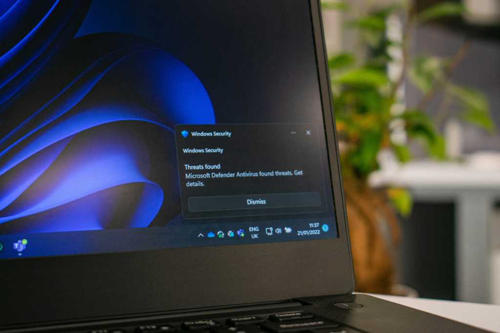 Windows 11 Security antivirus threats found warning dialog