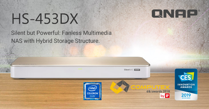 New QNAP HS-453DX Silent NAS: The Ultimate Home NAS with an Intel® Quad-core Processor, 4K HDMI 2.0, M.2 SSD Caching, and 10GbE 