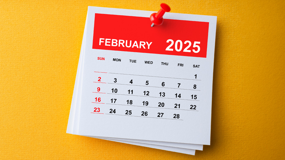 February 2025 calendar