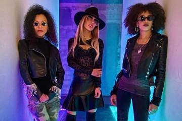 From left, The Band 3 is shown in a promotional photo: Orianthi, Rhonda Smith and Cindy Blackma ...