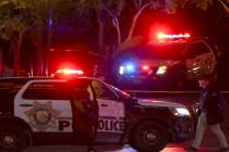 Las Vegas Metropolitan Police vehicles are seen in this Review-Journal file photo. (Las Vegas R ...