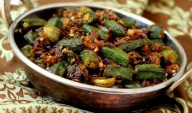 how to make bhindi fry recipe indian style okra with onions