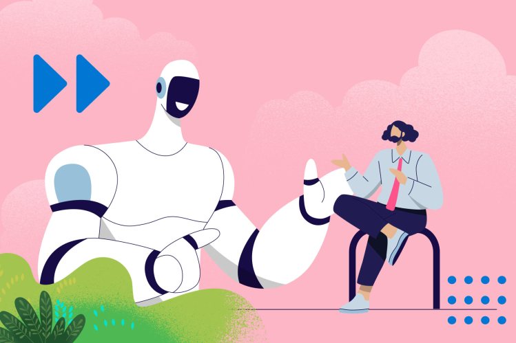 [Illustration] An AI agent provides B2B customer service