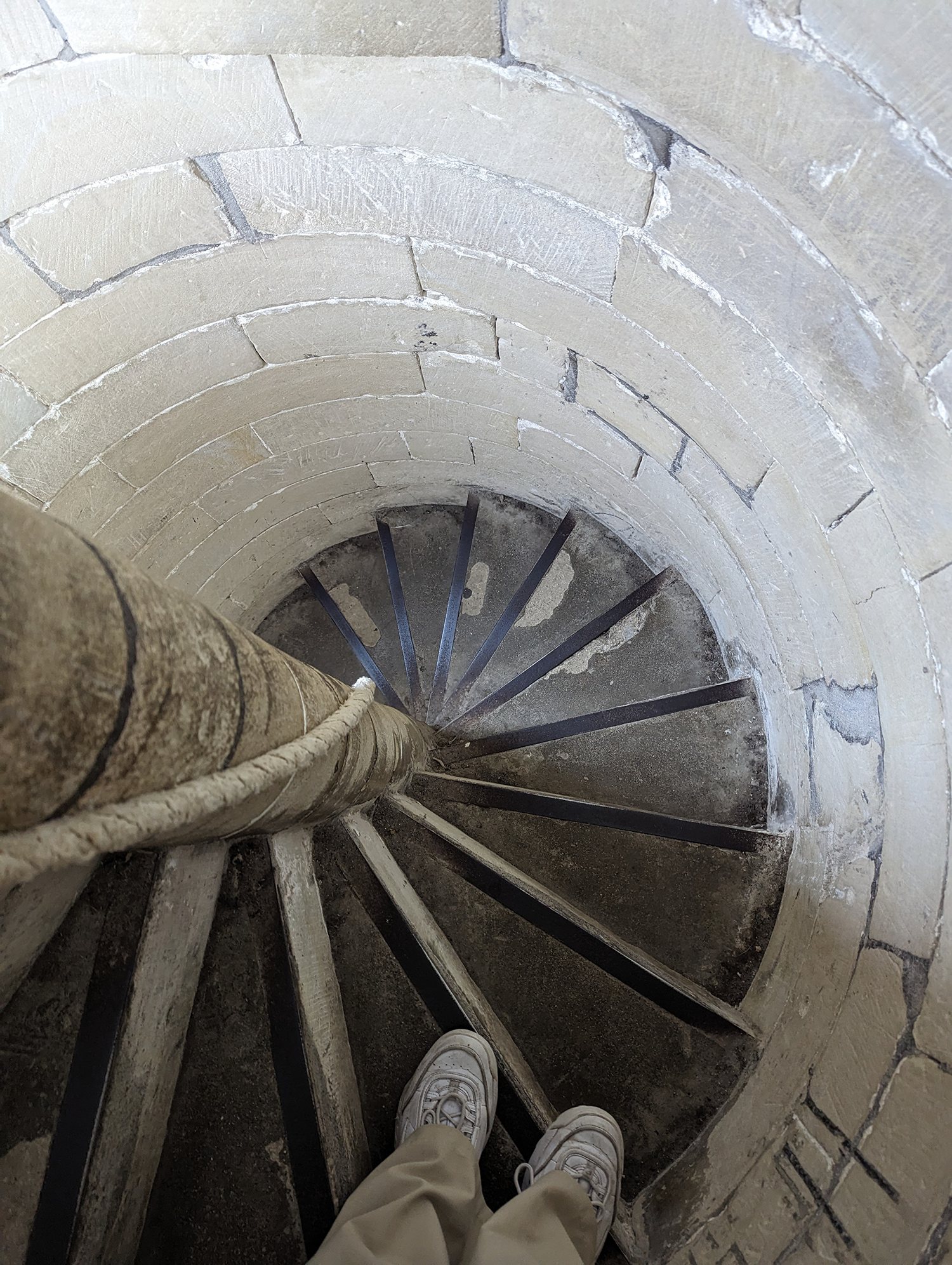 View of a spiral staircase