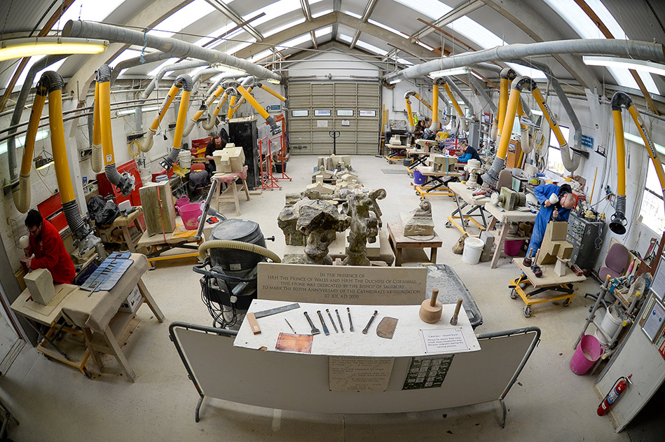 A room with machinery and tools.