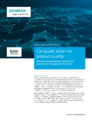 Computer vision for product quality