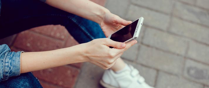 person holding phone