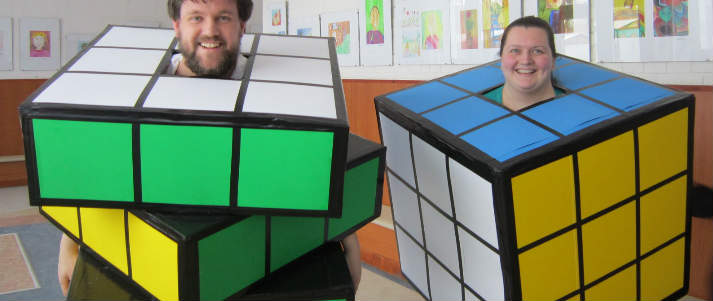 Rubik's cube costume