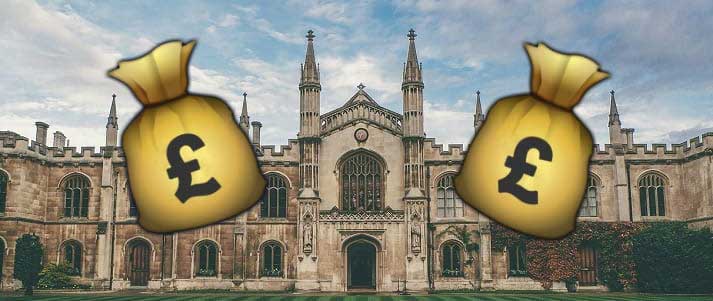 cambridge university money bags