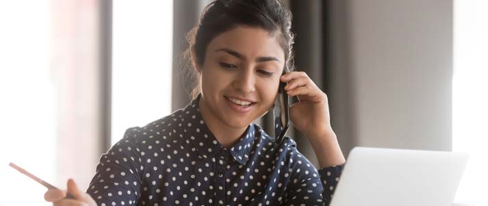 woman making phone call