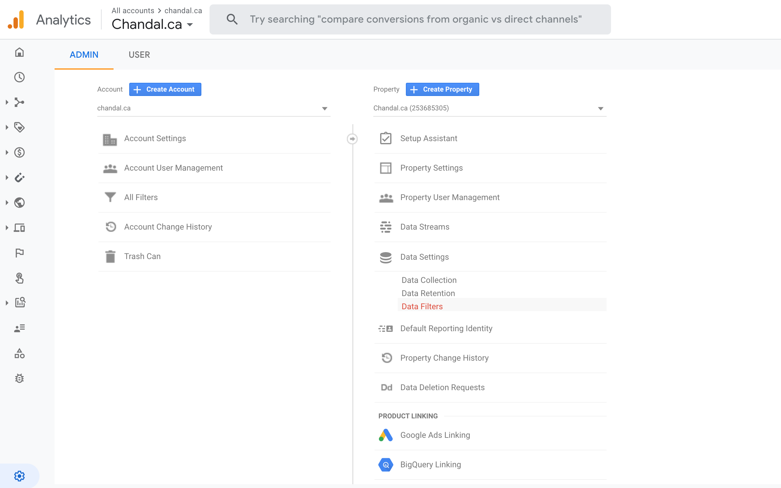 No View in Google Analytics 4