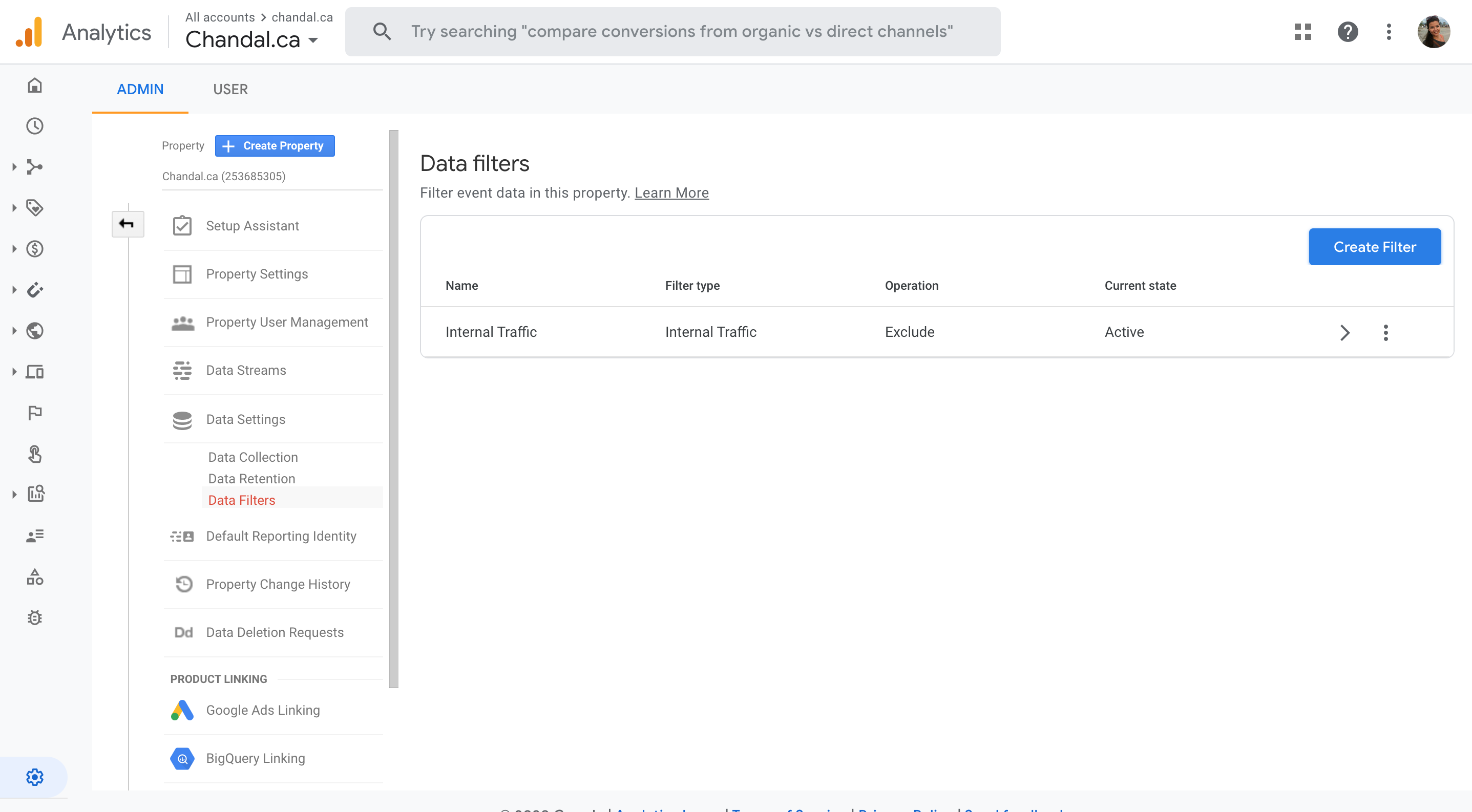 Google Analytics 4 Filter Creation