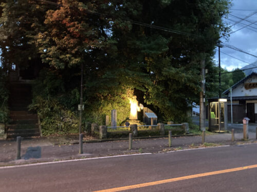 高千穂神社の夜神楽へ行く道