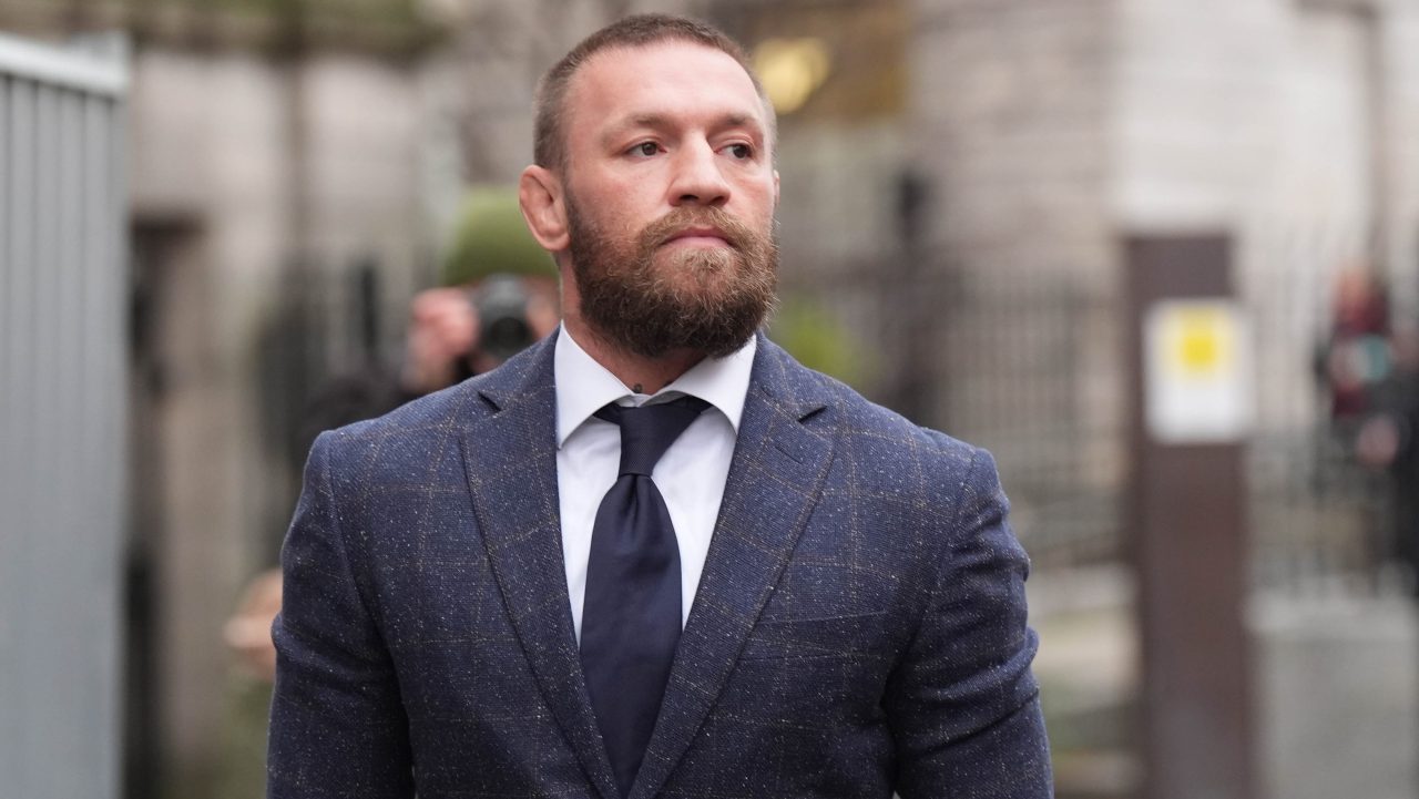 Conor McGregor
Mixed martial arts fighter Conor McGregor outside the High Court in Dublin, where he is appearing for a personal injury case against him. Nikita Hand, who is also known as Nikita Ni Laimhin, alleges she was raped by McGregor in a Dublin hotel in December 2018. Picture date: Tuesday November 19, 2024. (Photo by Niall Carson/PA Images via Getty Images)