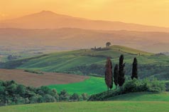 tramonto, toscana,