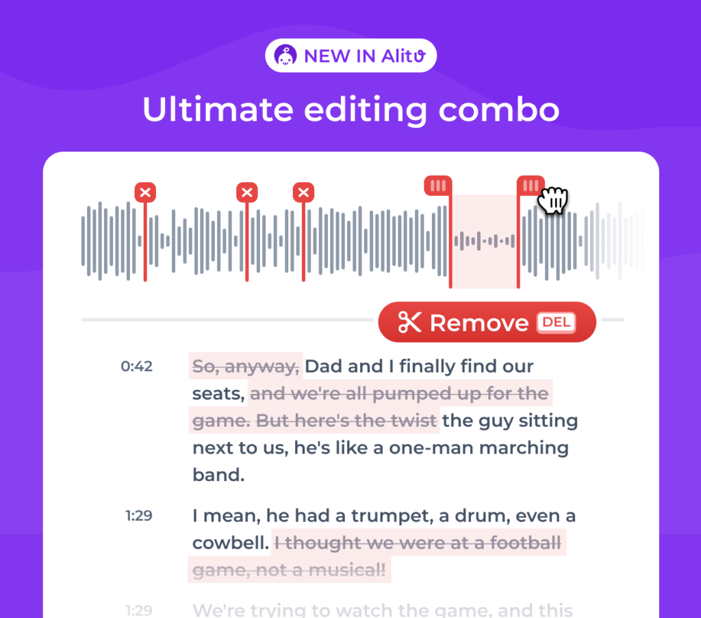 alitu text-based podcast editing