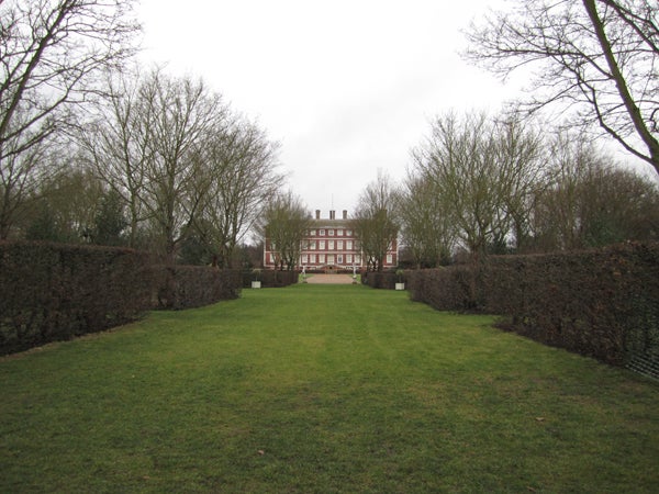 Photo taken with Canon IXUS 130 of a stately home and garden.