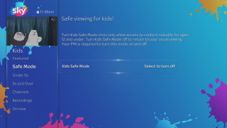 Sky Q Kids mode