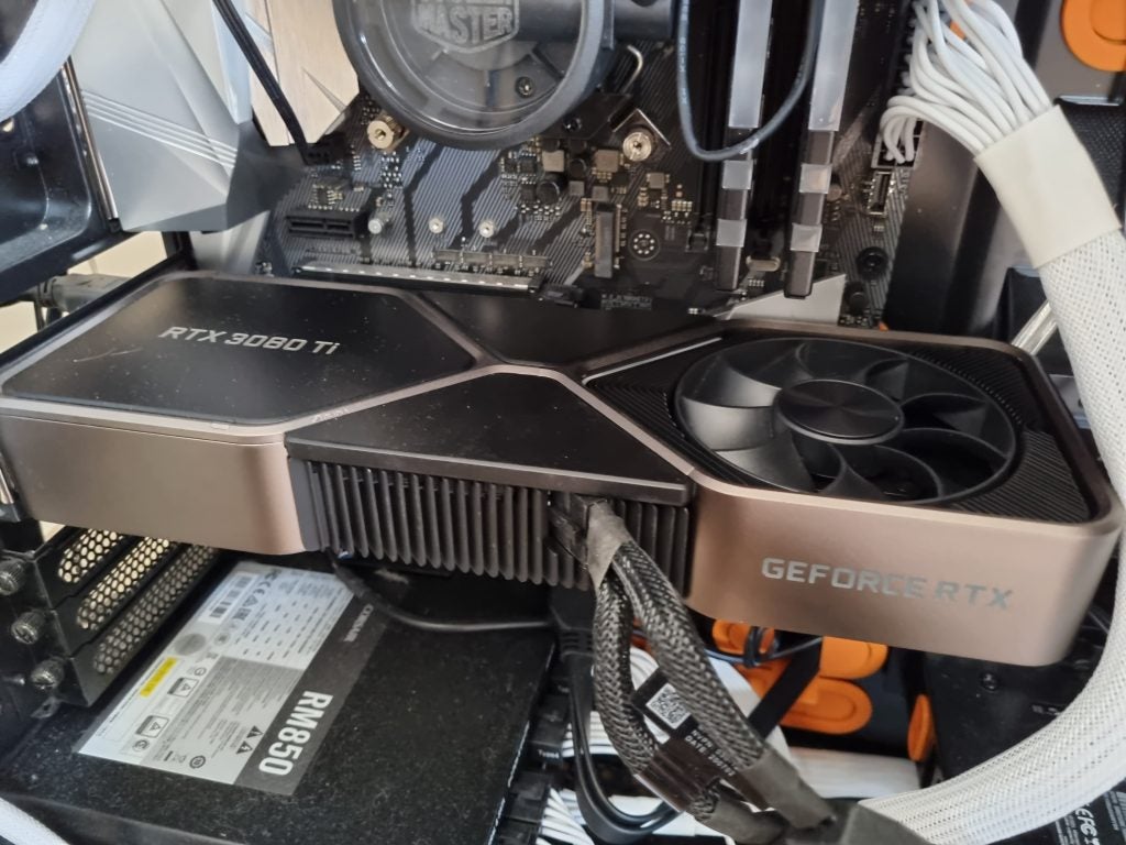 Nvidia RTX 3080 Ti in a test rig