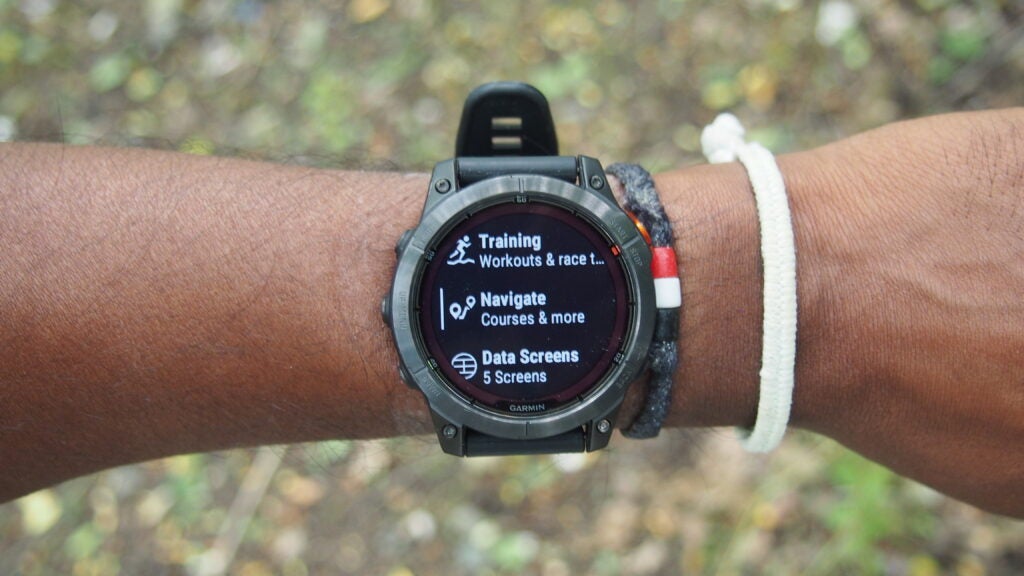 Pre-workout options on the Garmin Fenix 7 Pro