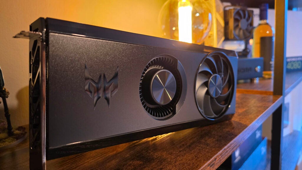 AMD Radeon RX 7600 graphics card on display