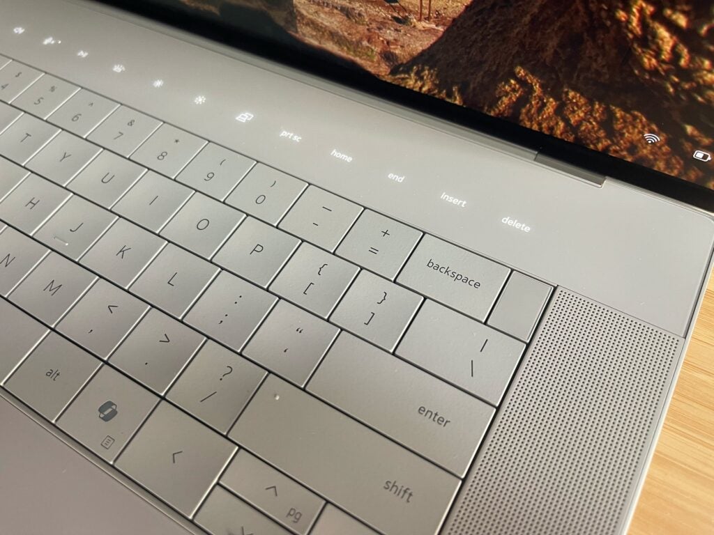 Dell XPS 16 keyboard with capacitive row