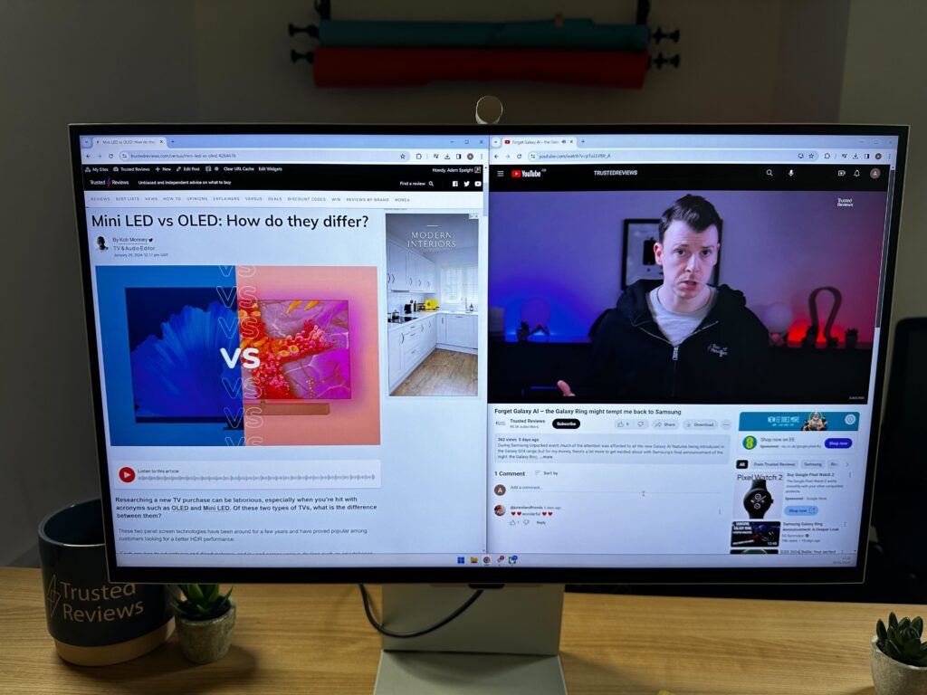 Samsung ViewFinity S9 multitasking