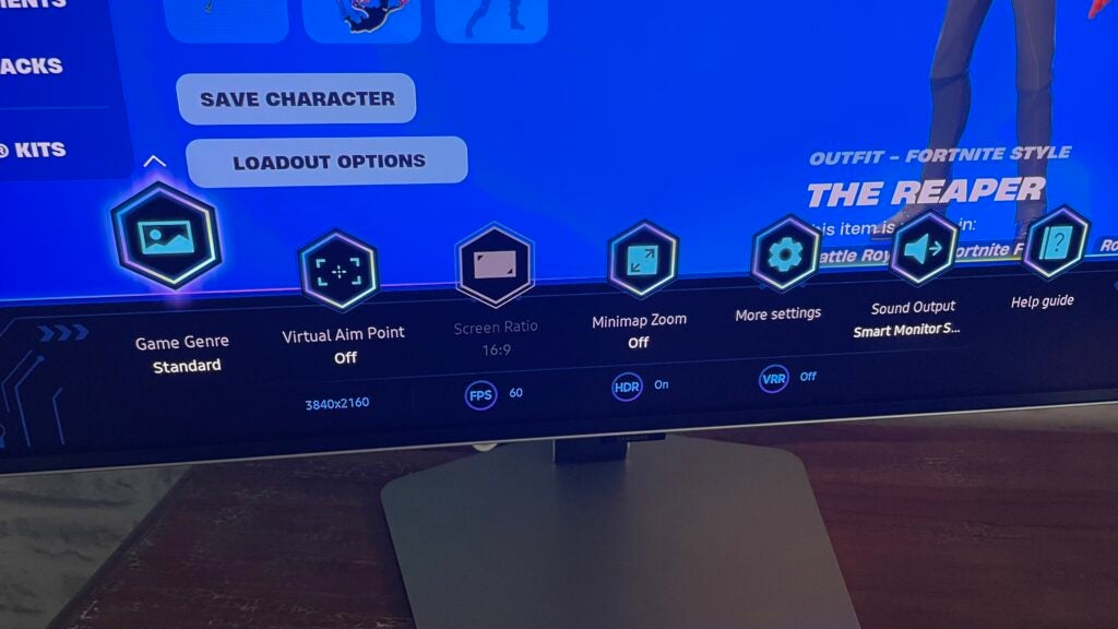 The Game Bar Menu on the Samsung Odyssey G8 OLED (2024)