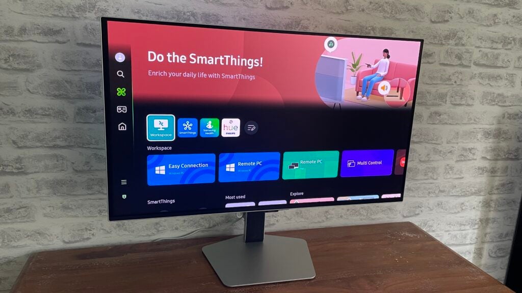 The SmartThings Menu on the Samsung Odyssey G8 OLED (2024)