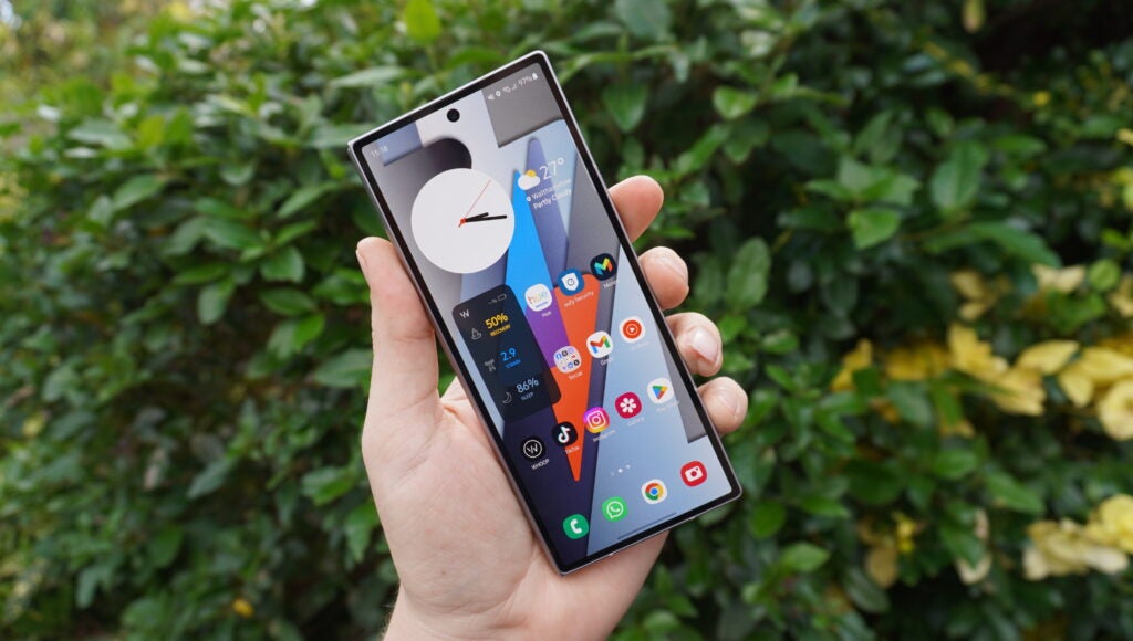 Samsung Galaxy Z Fold 6 folded in-hand outside