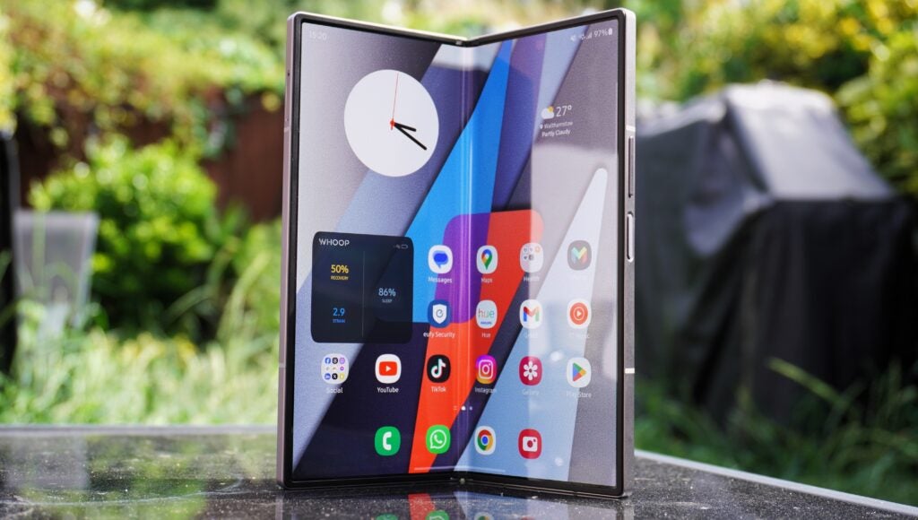 Samsung Galaxy Z Fold 6 semi-folded