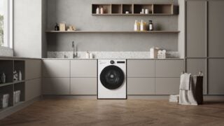 LG VX washing machine in kitchen