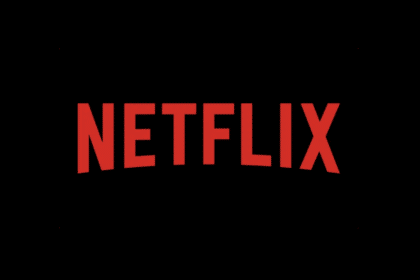 Netflix logo on a back background