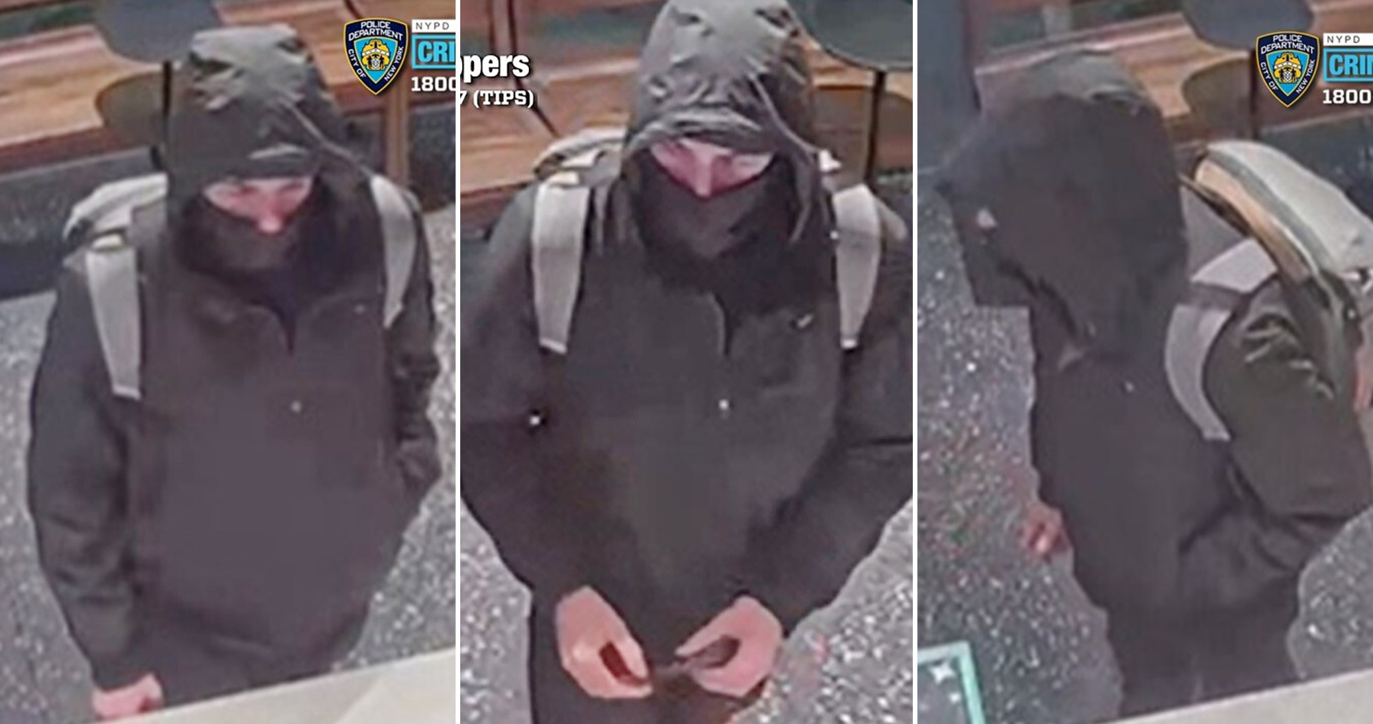 Police released these images of the suspected shooter. (NYPD)