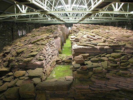 Midhowe Cairn Snug Within its Protective Building