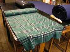 The finished tartan cloth