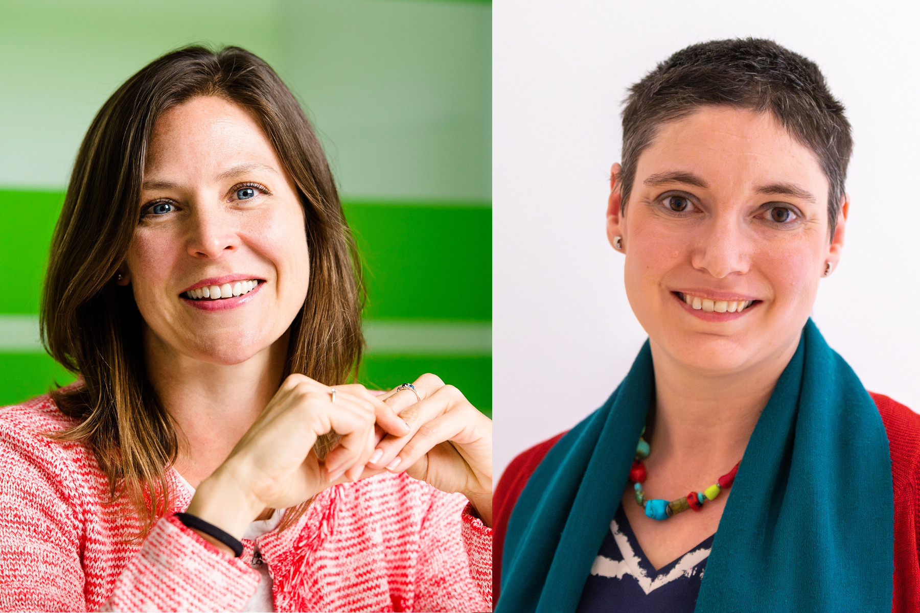 Catherine Russell, Vodafone UK's Head of Sustainable Business (left) and Helen Barnard, Trussell's Director of Policy, Research and Impact (right).