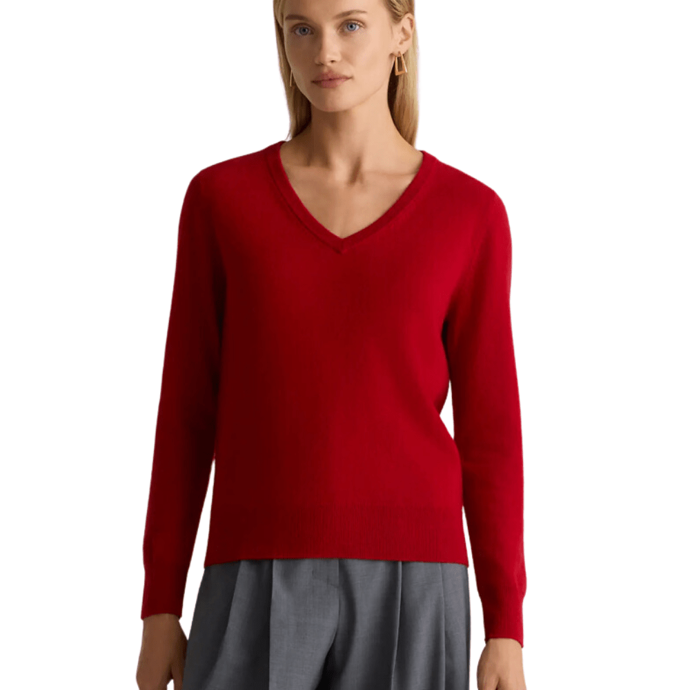 Quince Mongolian Cashmere V-Neck Sweater