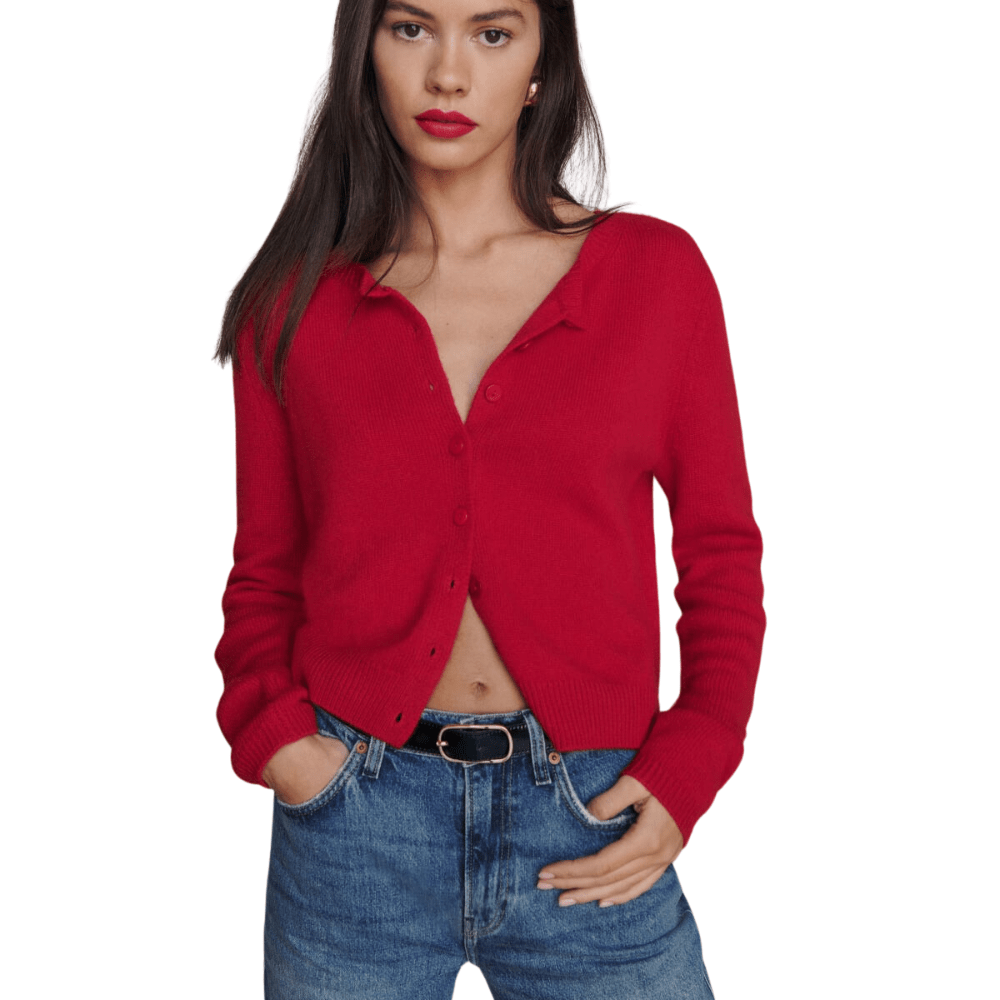 Reformation Clara Cashmere Crew Cardigan