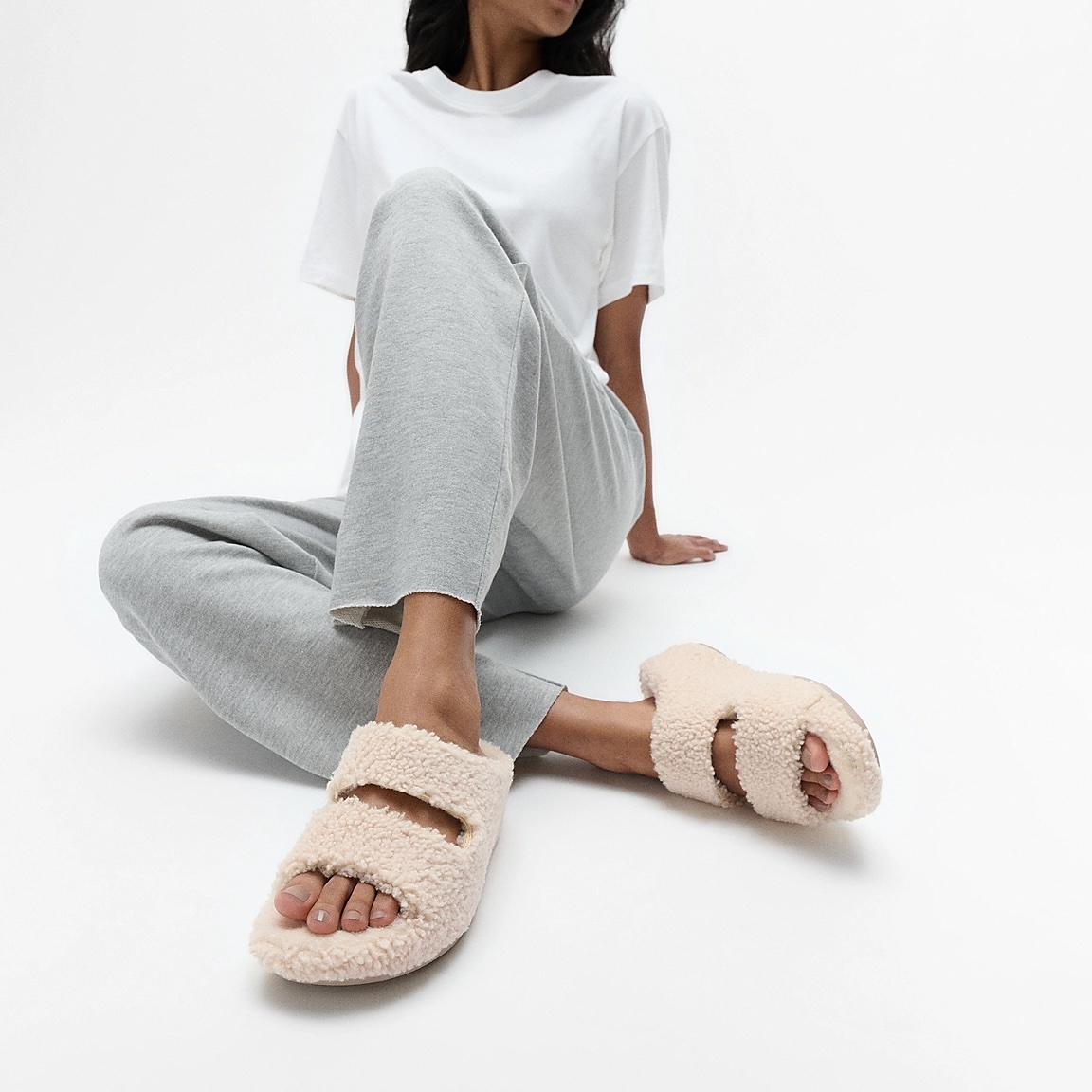 fitflop curly wool slides