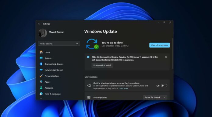 Windows 11 KB5039302 update