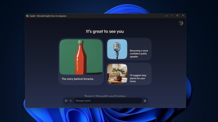 Windows 11 native Copilot app