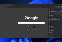 Google Chrome dark theme